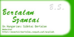 bertalan szantai business card